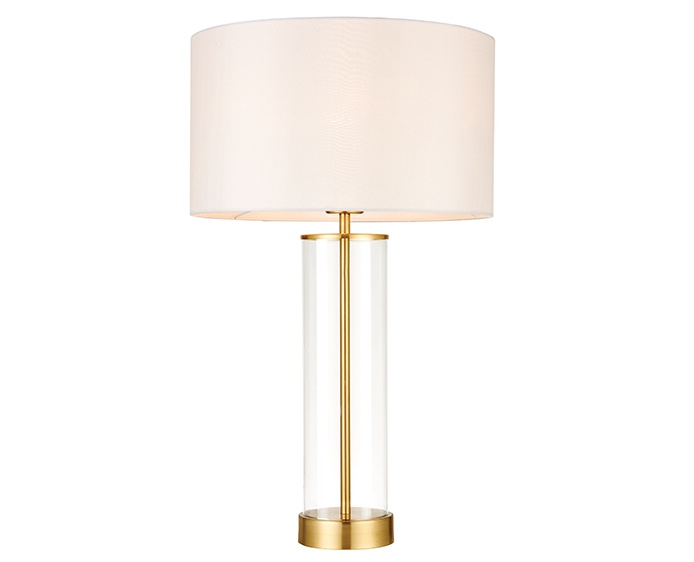Brushed Gold And Glass Table Lamp With, Antique White Glass Table Lamps