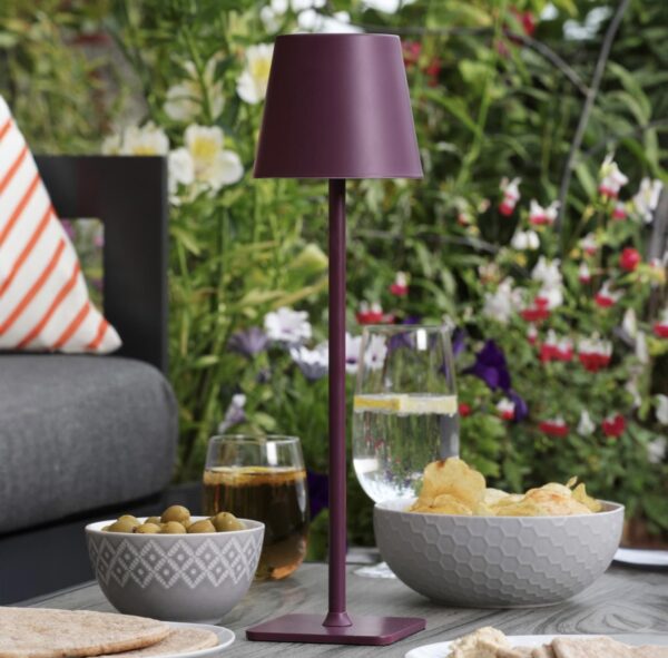 Outdoor Rechargeable Table Lamp Satin Purple - Image 4